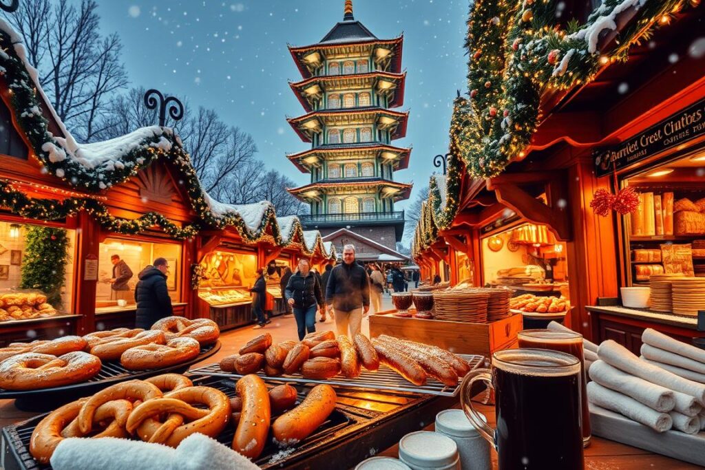 Bayerische Spezialitäten am Weihnachtsmarkt