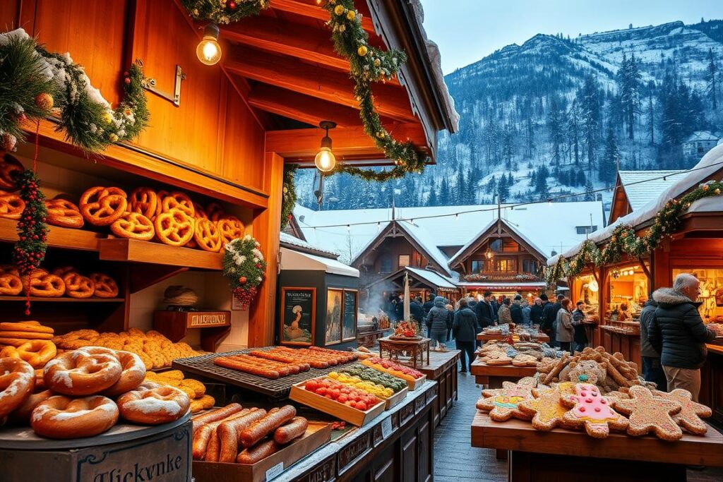 Bayerische Spezialitäten auf dem Christkindlmarkt