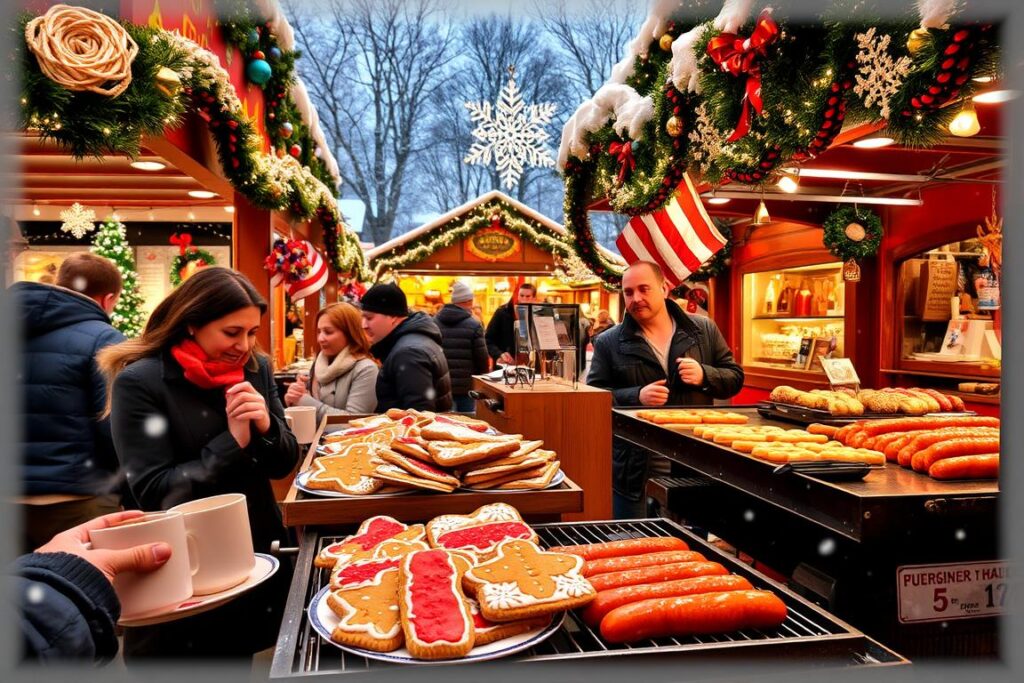 Kulinarische Spezialitäten auf dem Weihnachtsmarkt