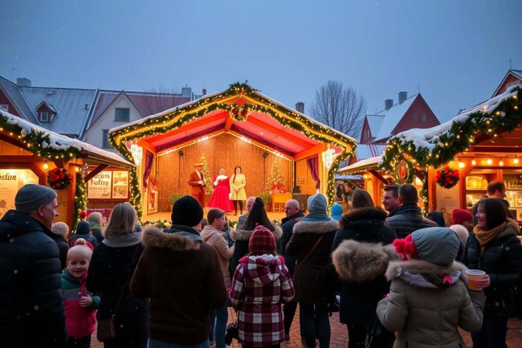 Weihnachtsaufführungen auf dem Oelsnitzer Weihnachtsmarkt