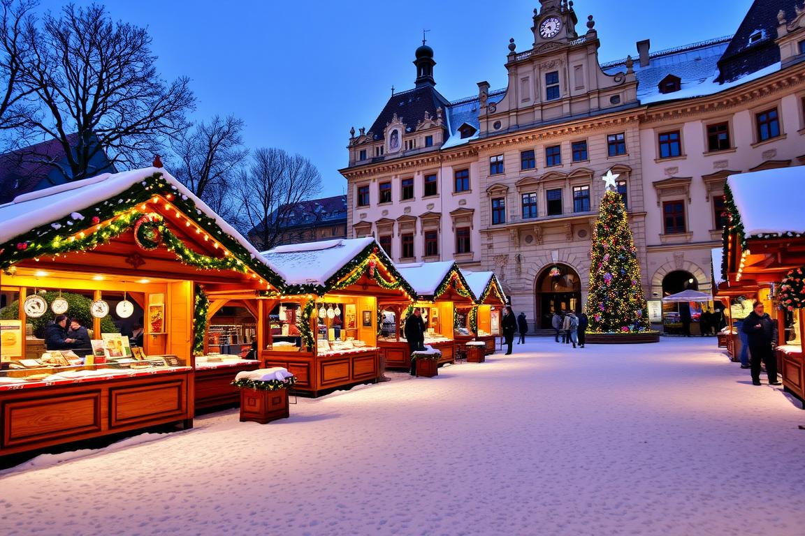 Weihnachtsdorf im Kaiserhof der Residenz München